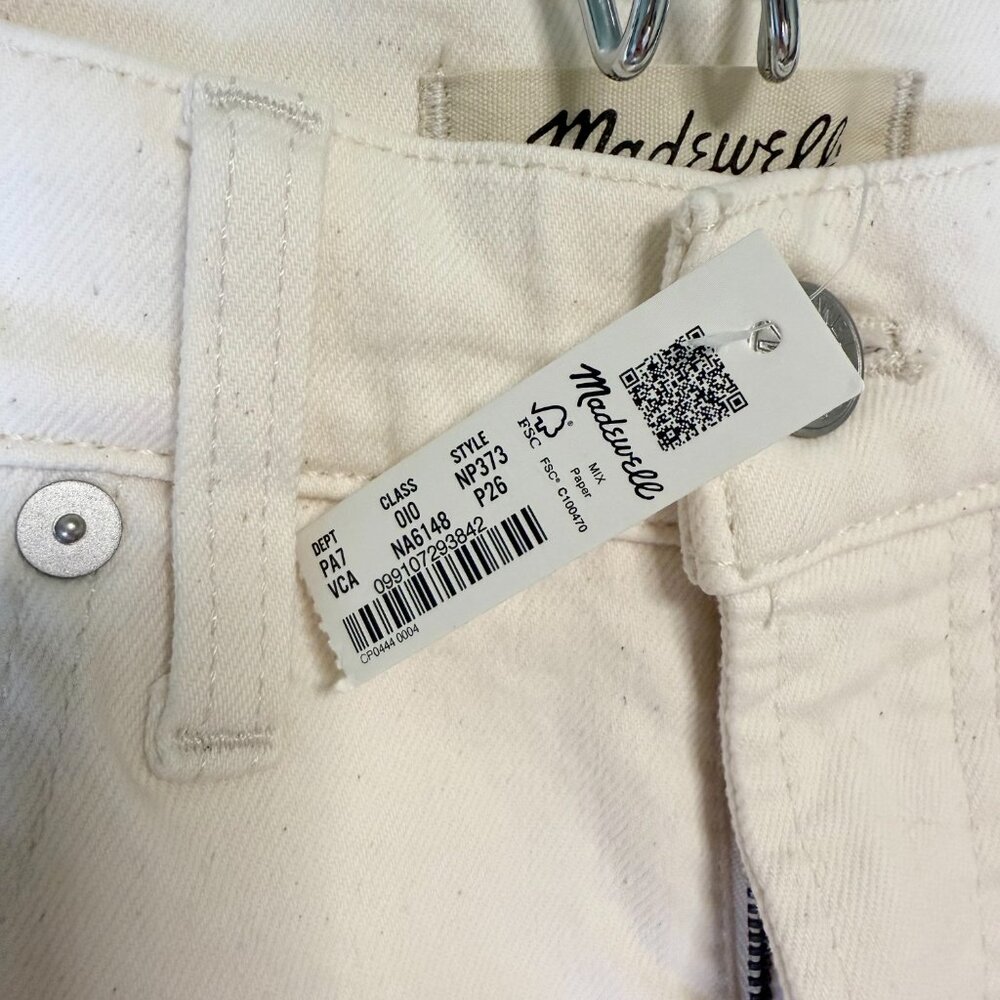 NWT Madewell The Petite Perfect Vintage Wide-Leg Crop Jean in Vintage Canvas - Picture 7 of 8